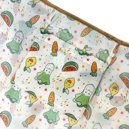 allydrew Medium Foldable Tote Nylon Reusable Grocery Bag (Set of 2) - color: Happy Food