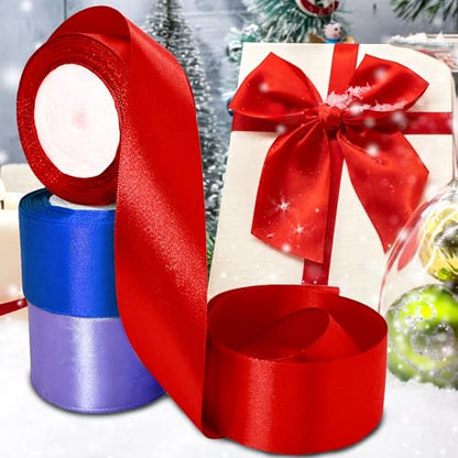 Luomorgo 2 Inch Satin Ribbon, 25 Yards, Red - color: Red, size: 2 inch x 25 yards
