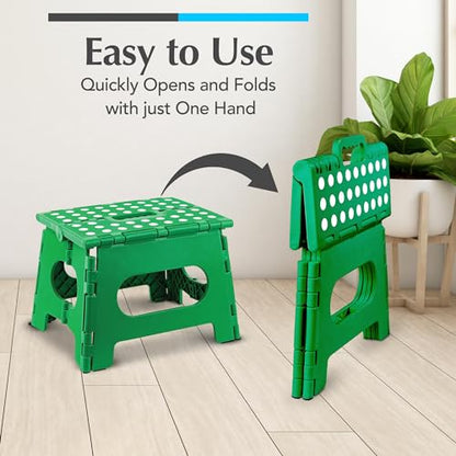 Handy Laundry Folding Step Stool 9 Inch 2-Pack, Green, Holds 300 lbs - color: Green, size: 9 Inch 2-Pack