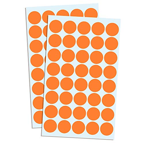 8000 Pack, 3/4" Round Dot Stickers Circle Labels - Orange - color: Orange, size: 8000 Pack