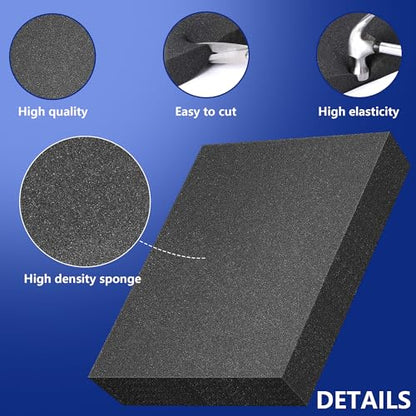 DECOHS 8 Pcs Polyurethane Foam Sheets- 2 Sizes Cuttable Foam Inserts for Cases- Packing Foam Pads for Toolbox Camera Storage and Crafts - size: 2 Sizes