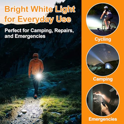 6 Pack 2-in-1 Dual Light LED Flashlight, White & UV Black Light, High Lumens LED Torch, Portable Flashlight for Pet Urine Detection, Resin Curing, Leak Detection, Camping, Inspection & Emergency