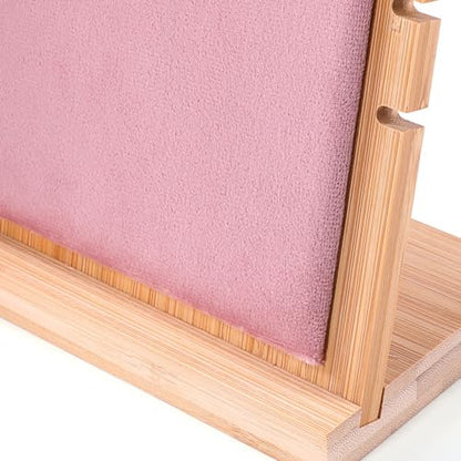 Necklace Display Stands for Selling Necklace Holder Set 3PCS Pink - color: Pink