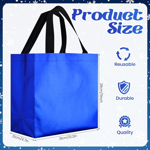 Eccliy 80 Pcs Reusable Gift Bags, Large, Blue - color: Blue, size: Large