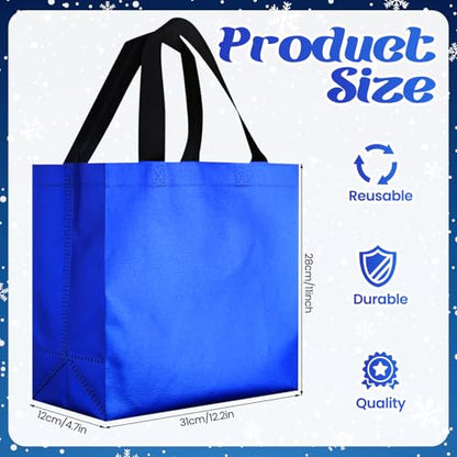 Eccliy 80 Pcs Reusable Gift Bags, Large, Blue - color: Blue, size: Large