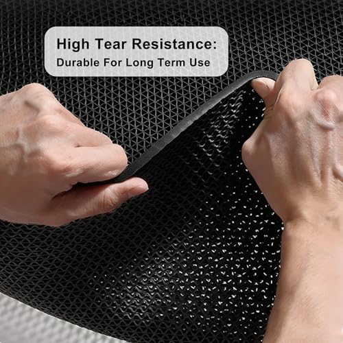 Thick PVC Drainage Floor Mat 3FTX16.4FT Black PVC Pool Floor Mat - size: 196.8" x 36" (Rectangular)
