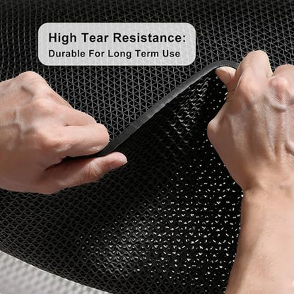 Thick PVC Drainage Floor Mat 3FTX16.4FT Black PVC Pool Floor Mat - size: 196.8" x 36" (Rectangular)