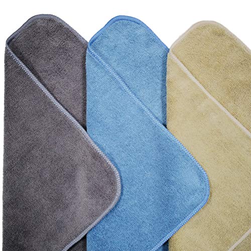 POLYTE 340 GSM Multipurpose Microfiber Cleaning Towel, 14x14 in, 12 Pack