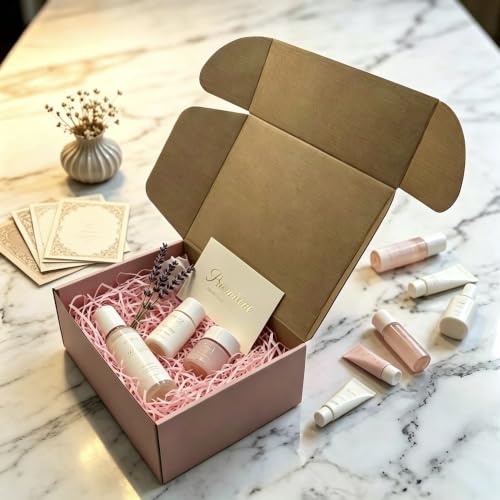 Pink Shipping Boxes 20 Pack 11x8x4 inch, Corrugated Gift Mailer Boxes - size: 11x8x4 Inch-20 Pack