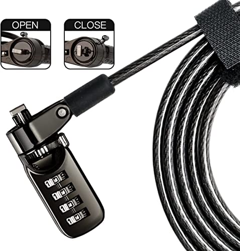 Laptop Cable Lock 4 Digital Combination Lock Security Computer Cable Lock Anti Theft Combination Lock Compatible for Tablet Laptop (2 Packs) - size: 2 Packs