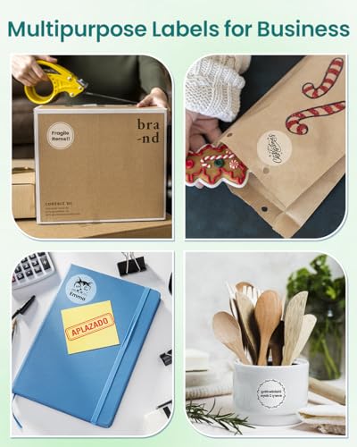Phomemo Thermal Labels - Clear Circle Labels, M110/M220/M221/M120/M200, Transparent, 1.96"x1.96" (50x50mm), Round Stickers for Logo/Barcode/Address - color: Transparent, size: 1.96" x 1.96"