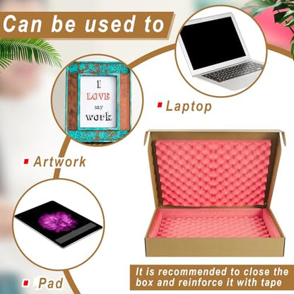 Gueevin 2 Set Laptop Shipping Box with Foam Protection Computer Mailing Box