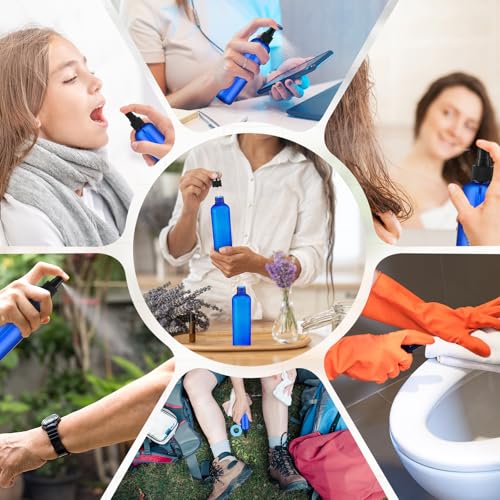 Eccliy 32 Pcs 8 oz Spray Bottles Fine Mist, Blue, Clear - color: Blue, style: Clear