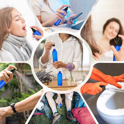 Eccliy 32 Pcs 8 oz Spray Bottles Fine Mist, Blue, Clear - color: Blue, style: Clear