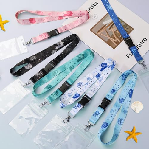 HONSIO 6 Pack Cruise Lanyard for Ship Cards, Cruise Essentials 2026, Ocean - color: 6 Pack Ocean