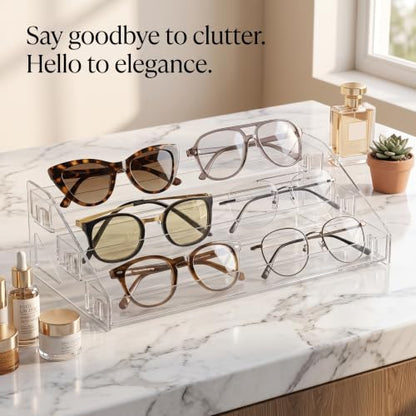 Sunglasses Organizer - Clear Eyeglasses Display - Eyeglasses Storage - Essential Oils Holder- Nail Polish Organizer(3 Layer) - size: 3 layer