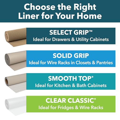 Duck EasyLiner Shelf Liner Non Adhesive, 12 in x 60 Total Ft, Select Grip - color: Black, size: 12-Inch x 10 Feet (Pack of 6)