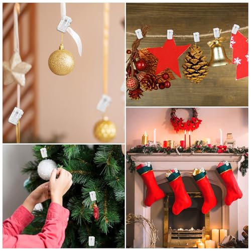 50 Pieces Self Adhesive Clips, Tapestry Sticky Spring Hangers Wall Clips for Hanging Poster Photo Office Decorations, Clear - style: Clear Self-adhesive