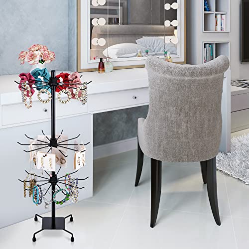 BBTO 2 Pcs Rotating Display Stand Earring Rack, Black, 28.35 x 11.81 Inch - color: Black, size: 28.35 x 11.81 Inch