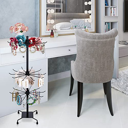 BBTO 2 Pcs Rotating Display Stand Earring Rack, Black, 28.35 x 11.81 Inch - color: Black, size: 28.35 x 11.81 Inch