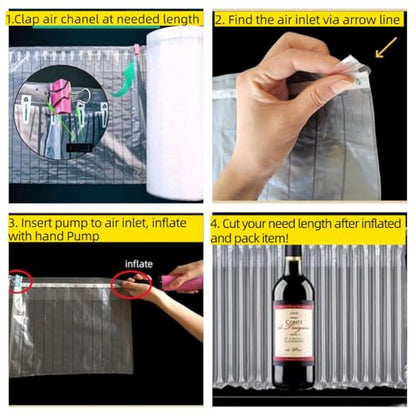 15.8" x 164' Large Bubble Cushioning wrap, Inflatable Air Column Shipping - size: L:15.8INx164FT