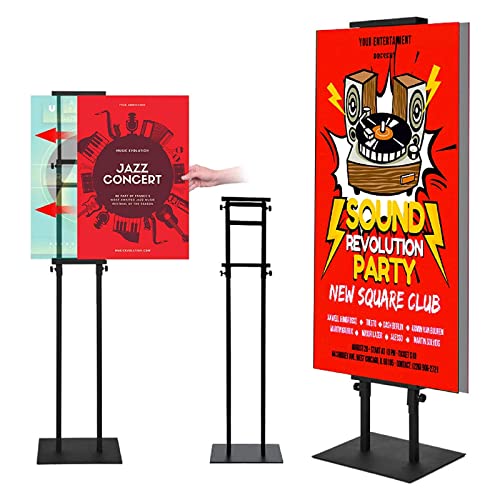 GUOHONG 2Pack Poster Stand for Display, Adjustable Floor Stand Sign Holder - size: 75 inch-2Pack