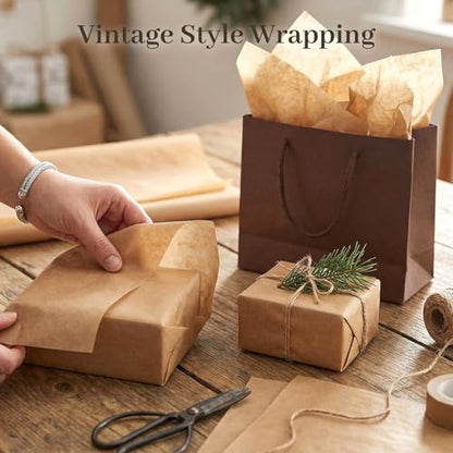 Koogel 330 Sheets Kraft Brown Tissue Paper, 14 X 10 inches - color: Kraft Brown