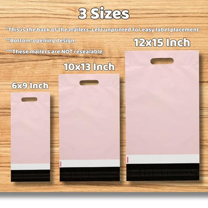 Donyson Pink Poly Mailers, 10x13, 100 Pack, Shipping Bags for Clothing - color: Pink, size: 10x13 (100 Pack)