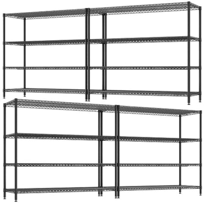 REIBII Storage Shelves, 2560LBS Heavy Duty&Adjustable Height for Garage - size: 4 SET-55.5" W X 18''D X 55.5" H