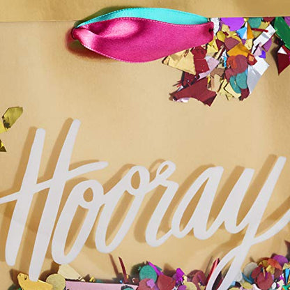 Hallmark Signature 7" Medium Gift Bag with Tissue Paper (Hooray Confetti) - size: 1 Count (Pack of 1)
