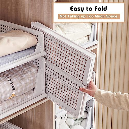 yazi 5XL Stackable Plastic Closet Storage Baskets - size: 5XL