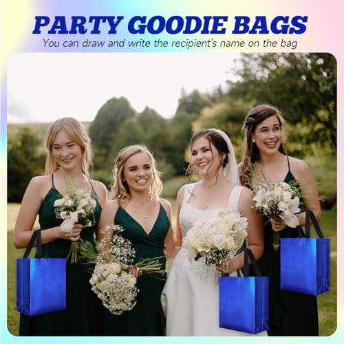 Eccliy 80 Pcs Reusable Gift Bags, Medium, Blue - color: Blue, size: Medium