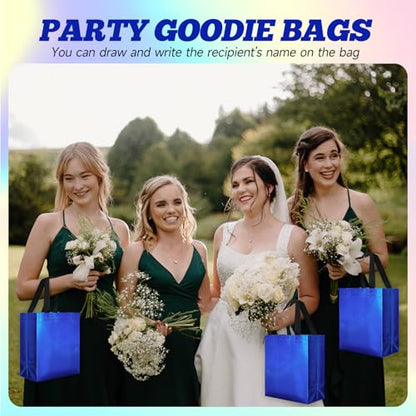 Eccliy 80 Pcs Reusable Gift Bags, Medium, Blue - color: Blue, size: Medium