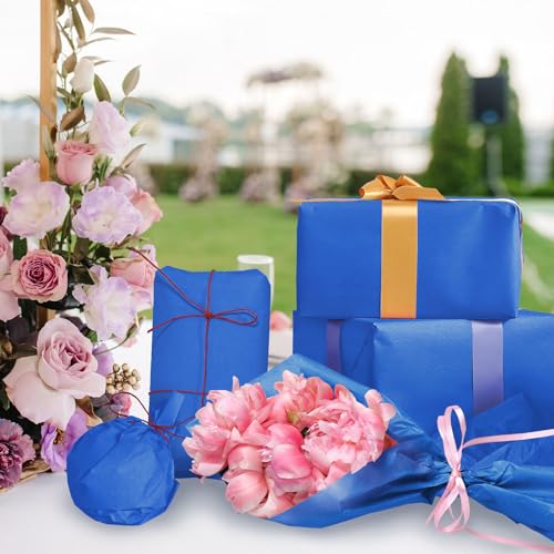 120 Sheets 14 x 20 Inch Blue Tissue Paper for Gift Bag Wrapping - color: Blue