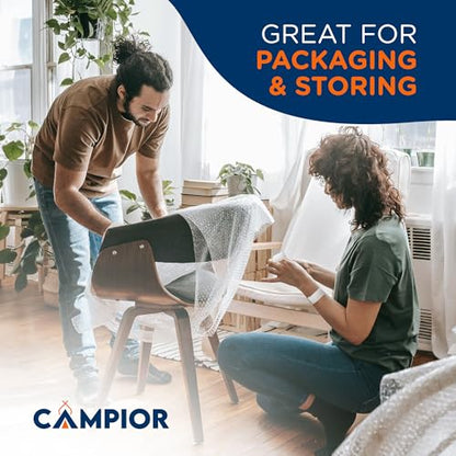 Campior Small Bubble Cushioning Wrap for Moving and Shipping - 30 Ft Bubble Packing Wrap for Packaging Boxes and Mailers, Clear Bubble Roll Moving Supplies, Perforated Every 12 inches, Pack of 1 - size: Pack of 1