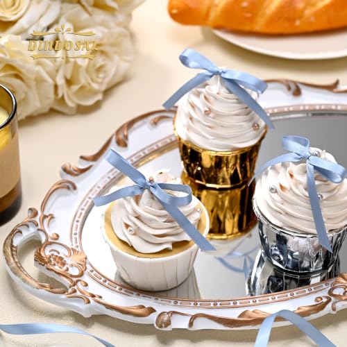 Dusty Blue Double Face Satin Ribbon 1/4 Inch x 100 Yards - color: Dusty Blue, size: 1/4 Inch (6mm)