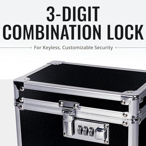 Vaultz Medicine Lock Box - 4 Pack - 5 x 7 x 5 Inches - Secure Cabinet Safe with Combination Lock - Ideal for Medications and Small Valuables - Black - color: Black, size: Small (Pack of 4)