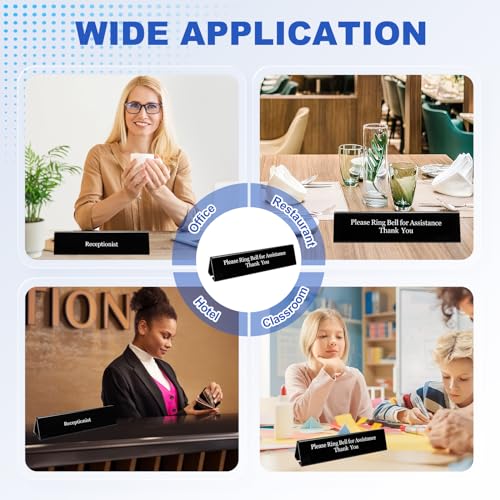 UCEC NO Receptionist Desk Sign, Office Sign Please Ring Bell - size: 1 Pack