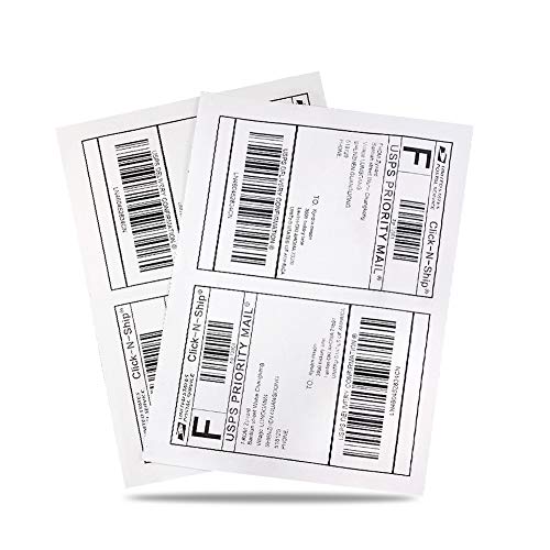 8.5" x 5.5" Half Sheet Self Adhesive Shipping Labels for Laser or Inkjet Printer (8000 Labels) - size: 8000 Labels