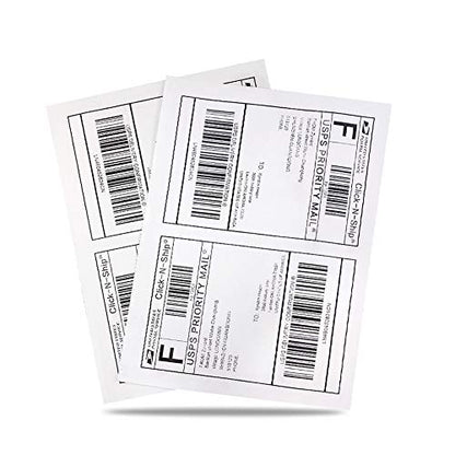 8.5" x 5.5" Half Sheet Self Adhesive Shipping Labels for Laser or Inkjet Printer (8000 Labels) - size: 8000 Labels