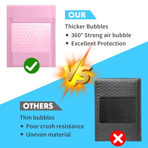 PowerKing Pink Bubble Mailers 10x12 Inch Padded Envelopes 30 Pack - color: Pink, size: 10'' x 12'' -30Pcs