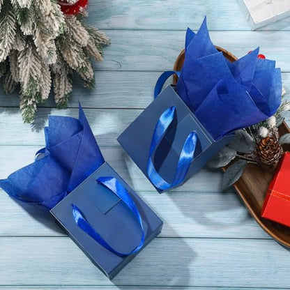 Tenare 12 Pcs Small Gift Bags Mini Paper Bags,4 * 2.75 * 4.5inch,Blue - color: Blue, size: 1 Count (Pack of 12)