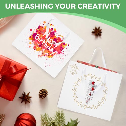 MOXARYSU White Gift Bags With Handles: 16x6x12 Inch 12pcs Extra Large White Paper Gags Bulk For Party Shopping Birthday Wedding - color: XL-12-White