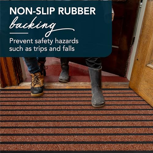ubdyo Extra Durable Door Mat Outside Entrance (47" x 32", Bright Burgundy) - color: Bright Burgundy, size: 47" x 32" (Rectangular)
