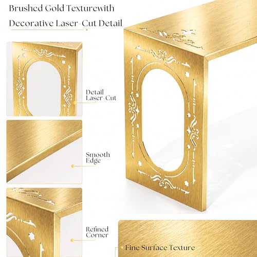 Gold Risers Display Stands, 6-Piece Metal Purse & Perfume Display Set