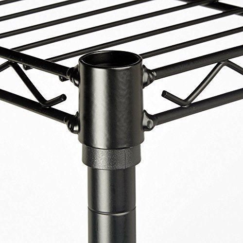3-Tier Shelf, Adjustable Wire Metal Rack Shelving, Heavy Duty Standing Storage Shelves, Garage, Kitchen, Office, Bathroom, Shelfs Easy Assembly, 35" W x 14" D x 31" H, Black - color: Black, size: 3-tier 35.43"W x 13.78"D x 31.5"H