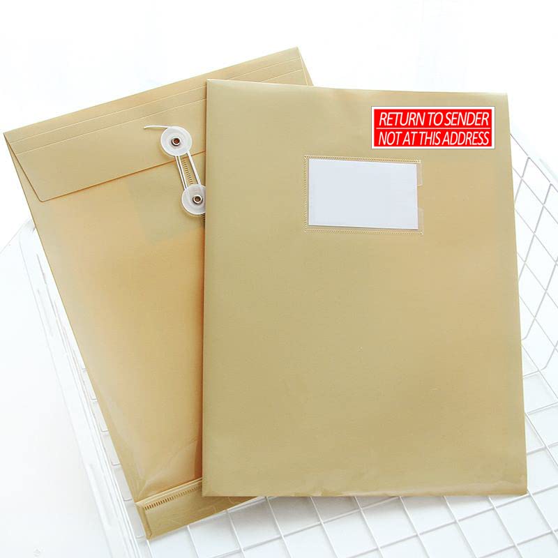 500 Pcs Return to Sender Not at This Address Stickers,3X1 Inches Adhesive Label Stickers for Small Business Envelop Box Cartons Shipping Sticker,Roll