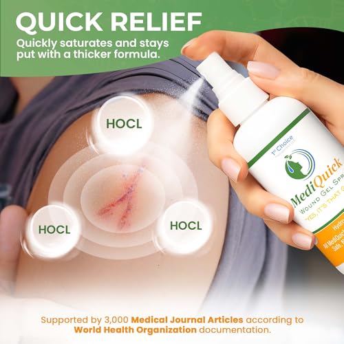 MediQuick First Aid Gel, Hypochlorous Acid Spray, 12-Hour Protection, 4 oz - size: Hydrogel Spray (4 Ounce)