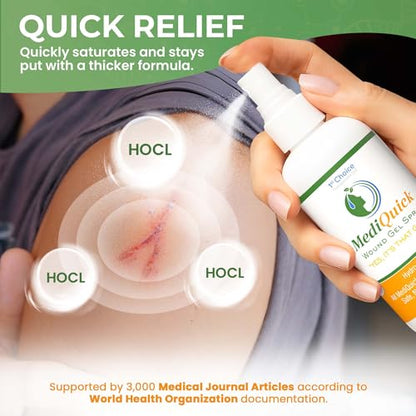MediQuick First Aid Gel, Hypochlorous Acid Spray, 12-Hour Protection, 4 oz - size: Hydrogel Spray (4 Ounce)