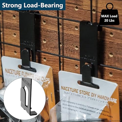 NACETURE Double Gridwall Display Hooks, 16 Pack Peg Hooks